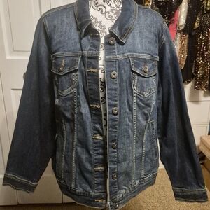Torrid Dark Blue Denim Trucker Jacket